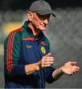 1 October 2023; James Stephens manager Brian Cody celebrates after his side's victory in the Kilkenny County Senior Hurling Championship quarter-final match between James Stephens and Graigue Ballycallan at UPMC Nowlan Park in Kilkenny. Photo by Tyler Miller/Sportsfile