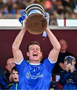 1 October 2023; St Loman's captain John Heslin lifts the Shay Murtagh Cup after the Westmeath County Senior Club Football Championship final match between St Loman's and Coralstown-Kinnegad at TEG Cusack Park in Mullingar, Westmeath. Photo by Ben McShane/Sportsfile