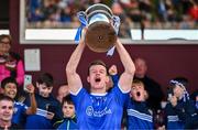 1 October 2023; St Loman's captain John Heslin lifts the Shay Murtagh Cup after the Westmeath County Senior Club Football Championship final match between St Loman's and Coralstown-Kinnegad at TEG Cusack Park in Mullingar, Westmeath. Photo by Ben McShane/Sportsfile