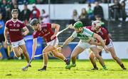 1 October 2023; Tom Kenny of Dicksboro in action against Eoin Cody of Shamrocks Ballyhale during the Kilkenny County Senior Hurling Championship quarter-final match between Shamrocks Ballyhale and Dicksboro at UPMC Nowlan Park in Kilkenny. Photo by Tyler Miller/Sportsfile