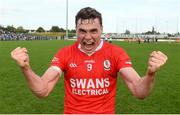 1 October 2023; Éire Óg captain Jordan Morrissey celebrates after the Carlow County Senior Club Football Championship final match between Tinryland and Éire Óg at Netwatch Cullen Park in Carlow. Photo by Matt Browne/Sportsfile