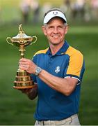 1 October 2023; Europe captain Luke Donald after the final day of the 2023 Ryder Cup at Marco Simone Golf and Country Club in Rome, Italy. Photo by Ramsey Cardy/Sportsfile