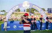 1 October 2023; USA captain Zach Johnson after the final day of the 2023 Ryder Cup at Marco Simone Golf and Country Club in Rome, Italy. Photo by Ramsey Cardy/Sportsfile