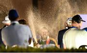 1 October 2023; Shane Lowry of Europe celebrates after the final day of the 2023 Ryder Cup at Marco Simone Golf and Country Club in Rome, Italy. Photo by Ramsey Cardy/Sportsfile