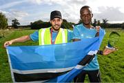 1 October 2023; Kahumburuka Ivan Tuahuku, originally from Botswana, poses for a photograph after the Permanent TSB Sanctuary Run 2023 at the Cross Country track of the Sport Ireland Campus in Dublin. The Permanent TSB Sanctuary Run on the Sport Ireland campus attracted nearly 1,000 participants including refugees from Direct Provision centres across Ireland, Ukrainian people in Dublin, locals and Irish Olympians. The event, to celebrate diversity and interculturalism in Ireland today, was run by the Sanctuary Runners’ organisation and supported by the Olympic Federation of Ireland and Athletics Ireland. Photo by Stephen McCarthy/Sportsfile