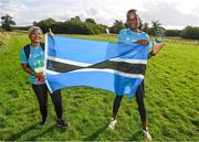 1 October 2023; Kahumburuka Ivan Tuahuku, originally from Botswana, poses for a photograph after the Permanent TSB Sanctuary Run 2023 at the Cross Country track of the Sport Ireland Campus in Dublin. The Permanent TSB Sanctuary Run on the Sport Ireland campus attracted nearly 1,000 participants including refugees from Direct Provision centres across Ireland, Ukrainian people in Dublin, locals and Irish Olympians. The event, to celebrate diversity and interculturalism in Ireland today, was run by the Sanctuary Runners’ organisation and supported by the Olympic Federation of Ireland and Athletics Ireland. Photo by Stephen McCarthy/Sportsfile