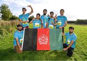 1 October 2023; Participants from Afghanistan during the Permanent TSB Sanctuary Run 2023 at the Cross Country track of the Sport Ireland Campus in Dublin. The Permanent TSB Sanctuary Run on the Sport Ireland campus attracted nearly 1,000 participants including refugees from Direct Provision centres across Ireland, Ukrainian people in Dublin, locals and Irish Olympians. The event, to celebrate diversity and interculturalism in Ireland today, was run by the Sanctuary Runners’ organisation and supported by the Olympic Federation of Ireland and Athletics Ireland. Photo by Stephen McCarthy/Sportsfile