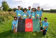 1 October 2023; Participants from Afghanistan during the Permanent TSB Sanctuary Run 2023 at the Cross Country track of the Sport Ireland Campus in Dublin. The Permanent TSB Sanctuary Run on the Sport Ireland campus attracted nearly 1,000 participants including refugees from Direct Provision centres across Ireland, Ukrainian people in Dublin, locals and Irish Olympians. The event, to celebrate diversity and interculturalism in Ireland today, was run by the Sanctuary Runners’ organisation and supported by the Olympic Federation of Ireland and Athletics Ireland. Photo by Stephen McCarthy/Sportsfile