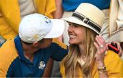 1 October 2023; Erica McIlroy and her husband Rory McIlroy of Europe after the final day of the 2023 Ryder Cup at Marco Simone Golf and Country Club in Rome, Italy. Photo by Brendan Moran/Sportsfile