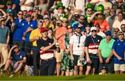 1 October 2023; Jordan Spieth of USA chips onto the 17th green during the singles matches on the final day of the 2023 Ryder Cup at Marco Simone Golf and Country Club in Rome, Italy. Photo by Brendan Moran/Sportsfile