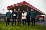 3 October 2023; Robbie DeCourcy, FAI development officer for South Dublin, Paul Dixon, senior director retail sales and operations, Circle K, Brandon Turton, FAI grassroots leadership team, Circle K head of marketing Eadaoin Keane, FAI club development programme coordinator Barry McGann and Matthew McCann, FAI development officer for South Dublin were pictured at Circle K, Ireland’s leading forecourt and convenience retailer, and title sponsors of the FAI Club Mark Programme, who today announced a €100,000 giveaway to grassroots football clubs across the Republic of Ireland. Clubs can win up to €30,000 to help them grow with entries closing on December 5th. Visit www.circlek.ie for details. Photo by Stephen McCarthy/Sportsfile