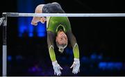 2 October 2023; Halle Hilton of Ireland competes in the Women's Uneven Bars Qualifications subdivision 10 during the 2023 World Artistic Gymnastics Championships at the Antwerps Sportpaleis in Antwerp, Belgium. Photo by Filippo Tomasi/Sportsfile
