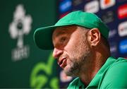 3 October 2023; Assistant coach Mike Catt during an Ireland Rugby media conference at Complexe de la Chambrerie in Tours, France. Photo by Harry Murphy/Sportsfile