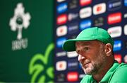 3 October 2023; Assistant coach Mike Catt during an Ireland Rugby media conference at Complexe de la Chambrerie in Tours, France. Photo by Harry Murphy/Sportsfile