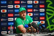 3 October 2023; Assistant coach Mike Catt during an Ireland Rugby media conference at Complexe de la Chambrerie in Tours, France. Photo by Harry Murphy/Sportsfile