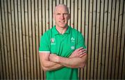 4 October 2023; Forwards coach Paul O'Connell poses for a portrait after an Ireland rugby media conference at Complexe de la Chambrerie in Tours, France. Photo by Harry Murphy/Sportsfile
