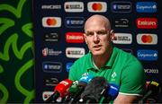 4 October 2023; Forwards coach Paul O'Connell during an Ireland rugby media conference at Complexe de la Chambrerie in Tours, France. Photo by Harry Murphy/Sportsfile