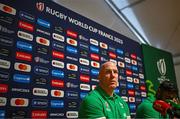 4 October 2023; Forwards coach Paul O'Connell during an Ireland rugby media conference at Complexe de la Chambrerie in Tours, France. Photo by Harry Murphy/Sportsfile