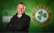 5 October 2023; Manager Jim Crawford stands for a portrait before a Republic of Ireland U21 squad announcement at the Aviva Stadium in Dublin. Photo by Seb Daly/Sportsfile