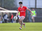 1 October 2023; Josh Gahan of Coralstown-Kinnegad during the Westmeath County Senior Club Football Championship final match between St Loman's and Coralstown-Kinnegad at TEG Cusack Park in Mullingar, Westmeath. Photo by Ben McShane/Sportsfile