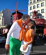 6 October 2023; Ireland supporters John and Shirley McEvoy from Trim, Meath, ahead of the 2023 Rugby World Cup Pool B match between Ireland and Scotland at the Montmartre in Paris, France. Photo by Harry Murphy/Sportsfile