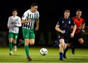 6 October 2023; Max Murphy of Bray Wanderers in action against Aaron Connolly of Athlone Town during the SSE Airtricity Men's First Division match between Athlone Town and Bray Wanderers at Athlone Town Stadium in Westmeath. Photo by Michael P Ryan/Sportsfile
