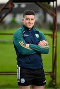 7 October 2023; Caolan Taggart stands for a portrait during an Ireland Hurling Shinty squad portrait session at DCU Sports Grounds in Dublin. Photo by Seb Daly/Sportsfile