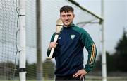 7 October 2023; Mickey Joe Egan stands for a portrait during an Ireland Hurling Shinty squad portrait session at DCU Sports Grounds in Dublin. Photo by Seb Daly/Sportsfile