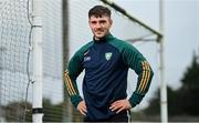 7 October 2023; Mickey Joe Egan stands for a portrait during an Ireland Hurling Shinty squad portrait session at DCU Sports Grounds in Dublin. Photo by Seb Daly/Sportsfile