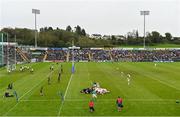 7 October 2023; A general view of a scrum during the pre-season friendly match between Ulster and Glasgow Warriors at Kingspan Breffni in Cavan. Photo by Ben McShane/Sportsfile