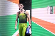 7 October 2023; Rhys McClenaghan of Ireland after winning gold in the Men's Pommel Horse Final at the 2023 World Artistic Gymnastics Championships at the Antwerps Sportpaleis in Antwerp, Belgium. Photo by Filippo Tomasi/Sportsfile