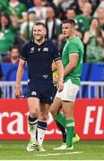 7 October 2023; Finn Russell of Scotland and Jonathan Sexton of Ireland during the 2023 Rugby World Cup Pool B match between Ireland and Scotland at the Stade de France in Paris, France. Photo by Harry Murphy/Sportsfile