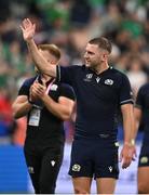 7 October 2023; Finn Russell of Scotland after the 2023 Rugby World Cup Pool B match between Ireland and Scotland at the Stade de France in Paris, France. Photo by Brendan Moran/Sportsfile