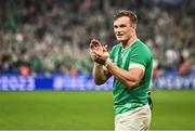 7 October 2023; Josh van der Flier of Ireland after his side's victory in the 2023 Rugby World Cup Pool B match between Ireland and Scotland at the Stade de France in Paris, France. Photo by Harry Murphy/Sportsfile