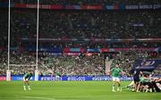 7 October 2023; Conor Murray, right, and Jamison Gibson-Park of Ireland await a scrum during the 2023 Rugby World Cup Pool B match between Ireland and Scotland at the Stade de France in Paris, France. Photo by Harry Murphy/Sportsfile