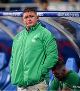 7 October 2023; Tadhg Furlong of Ireland looks on from the sideline late in the 2023 Rugby World Cup Pool B match between Ireland and Scotland at the Stade de France in Paris, France. Photo by Brendan Moran/Sportsfile