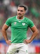 7 October 2023; James Lowe of Ireland with a closed eye during the 2023 Rugby World Cup Pool B match between Ireland and Scotland at the Stade de France in Paris, France. Photo by Harry Murphy/Sportsfile