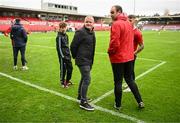 8 October 2023; Cork City coach Dan Murray, right, with former Cork City coach John Cotter before the Sports Direct Men’s FAI Cup semi-final match between Cork City and St Patrick's Athletic at Turner’s Cross in Cork. Photo by Eóin Noonan/Sportsfile
