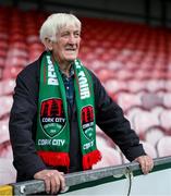 8 October 2023; Cork City supporter Noel Walsh before the Sports Direct Men’s FAI Cup semi-final match between Cork City and St Patrick's Athletic at Turner’s Cross in Cork. Photo by Stephen McCarthy/Sportsfile
