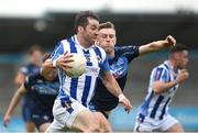 8 October 2023; Michael Darragh Macauley of Ballyboden St Endas in action against Tom Lahiff of St Judes  during the Dublin County Senior Club Football Championship semi-final match between St Judes and Ballyboden St Endas at Parnell Park in Dublin. Photo by Sam Barnes/Sportsfile