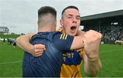 8 October 2023; Diarmuid McCabe of Summerhill, right, celebrates after his side's victory in the Meath County Senior Club Football Championship final match between Summerhill and Ratoath at Páirc Tailteann in Navan, Meath. Photo by Seb Daly/Sportsfile