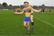 8 October 2023; Summerhill players Barry Dardis, from and Jack Bannon celebrate after their side's victory in the Meath County Senior Club Football Championship final match between Summerhill and Ratoath at Páirc Tailteann in Navan, Meath. Photo by Seb Daly/Sportsfile