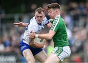 8 October 2023; Diarmuid Kelleher of St Mary's Kiltoghert in action against Shane Quinn of Mohill during the Leitrim County Senior Club Football Championship final match between Mohill and St Mary's Kiltoghert at Avant Money Páirc Seán Mac Diarmada in Carrick-on-Shannon, Leitrim. Photo by Piaras Ó Mídheach/Sportsfile