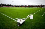 8 October 2023; A pitch marker before the Sports Direct Men’s FAI Cup semi-final match between Cork City and St Patrick's Athletic at Turner’s Cross in Cork. Photo by Stephen McCarthy/Sportsfile