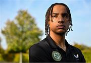 9 October 2023; Armstrong Oko-Flex poses for a portrait during a Republic of Ireland U21's media day at the Carlton Hotel Blanchardstown in Dublin. Photo by Sam Barnes/Sportsfile