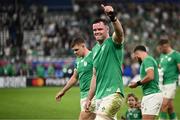 7 October 2023; James Ryan of Ireland after his side's victory in the 2023 Rugby World Cup Pool B match between Ireland and Scotland at the Stade de France in Paris, France. Photo by Harry Murphy/Sportsfile