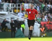 8 October 2023; Referee Rob Harvey during the Sports Direct Men’s FAI Cup semi-final match between Cork City and St Patrick's Athletic at Turner’s Cross in Cork. Photo by Eóin Noonan/Sportsfile