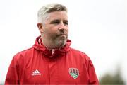 8 October 2023; Cork City lead analyst Greg Yelverton before the Sports Direct Men’s FAI Cup semi-final match between Cork City and St Patrick's Athletic at Turner’s Cross in Cork. Photo by Eóin Noonan/Sportsfile