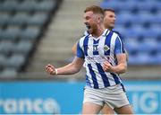 8 October 2023; Ryan O'Dwyer of Ballyboden St Endas celebrates after scoring his side's first goal during the Dublin County Senior Club Football Championship semi-final match between St Judes and Ballyboden St Endas at Parnell Park in Dublin. Photo by Sam Barnes/Sportsfile