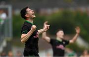 8 October 2023; John Carron of Erin’s Own Cargin after a missed chance during the Antrim County Senior Club Football Championship final match between Cuchullians Dunloy and Erin’s Own Cargin at Corrigan Park in Belfast. Photo by Ramsey Cardy/Sportsfile